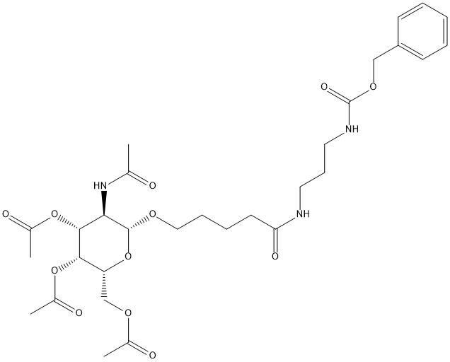 (2R,3R,4R,5R,6R)-5-乙酰氨基-2-(乙酰氧基甲基)-6-(5-((3-(((苄氧基)羰基)氨基)丙基)胺基)-5-氧代戊基）氧基）四氢-2H-吡喃-3,4-二基二乙酸酯